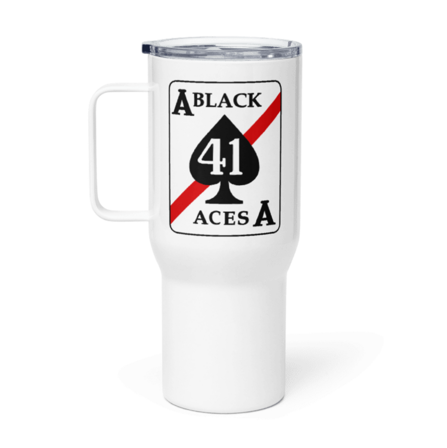 Black Aces VF-41 Travel mug with a handle