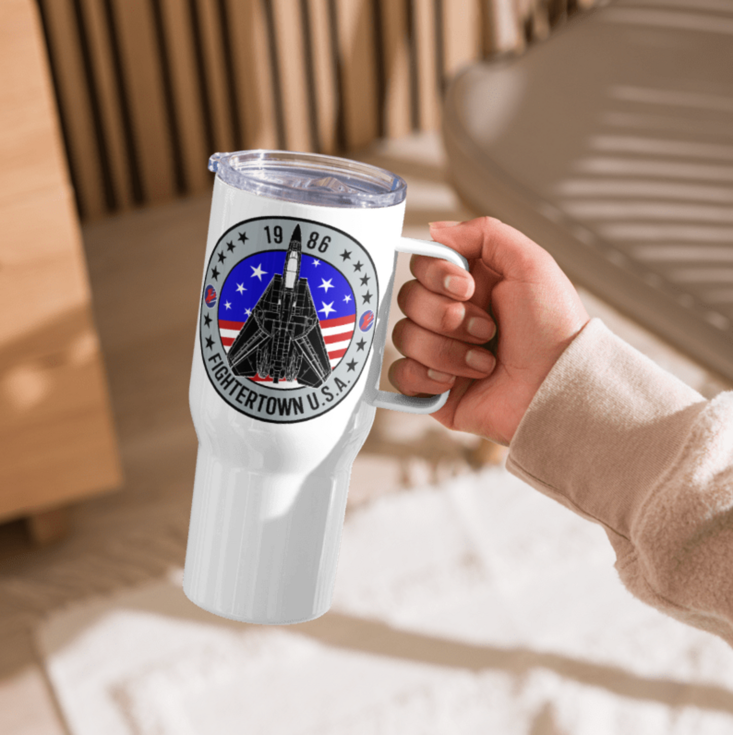 F-14 Tomcat Fightertown Travel mug with a handle