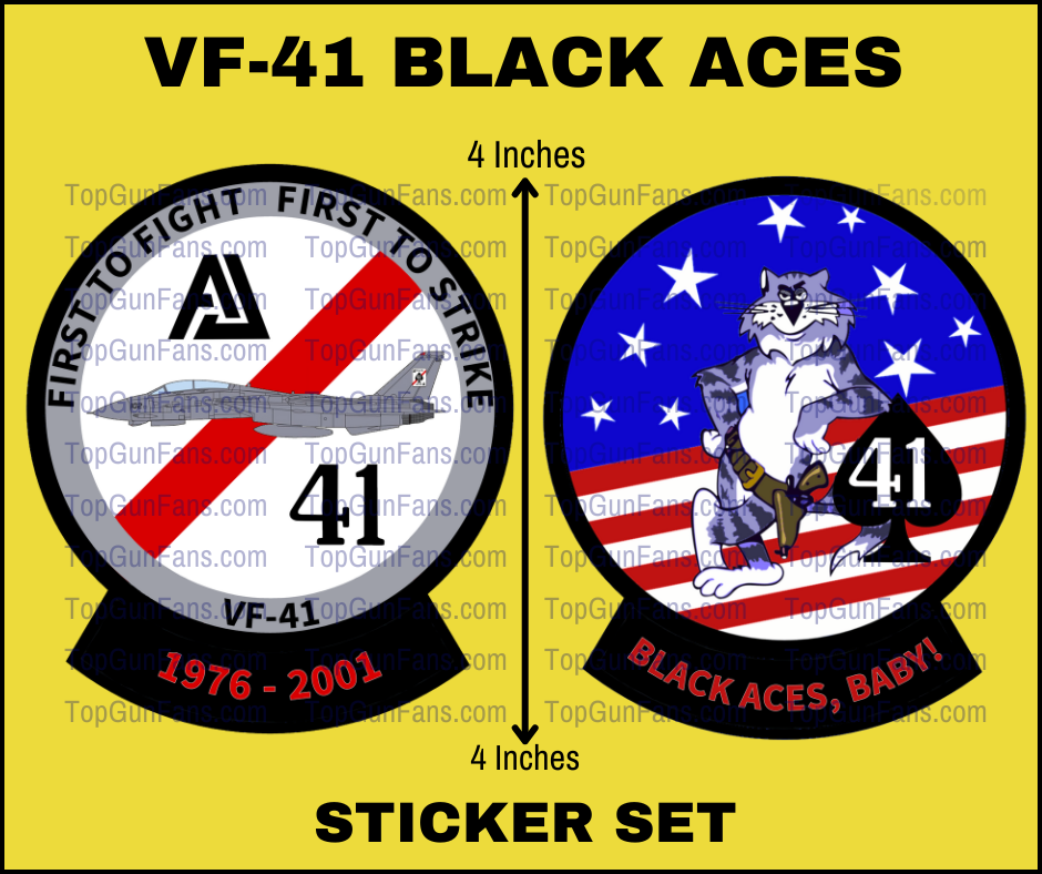 VF-41 Black Aces Sticker Set (2 stickers)