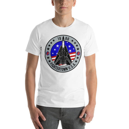 Top Gun Fans Shirts & Tops White / XS F-14 Tomcat Fightertown Short-sleeve Unisex T-shirt